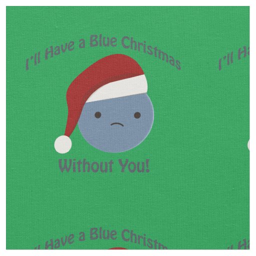 Blue Christmas Without You Blueberry Fabric