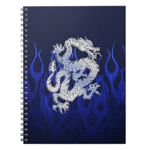 Blue Chrome like Dragon Carbon Fiber Style Notebook