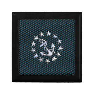 Blue Chrome Like Yacht Flag Automotive Grille Gift Box