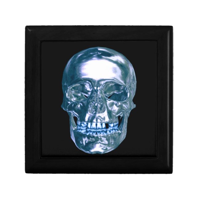 Blue Chrome Skull Gift Box (Front)