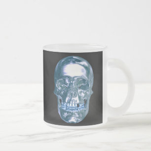 Blue Chrome Skull Mug