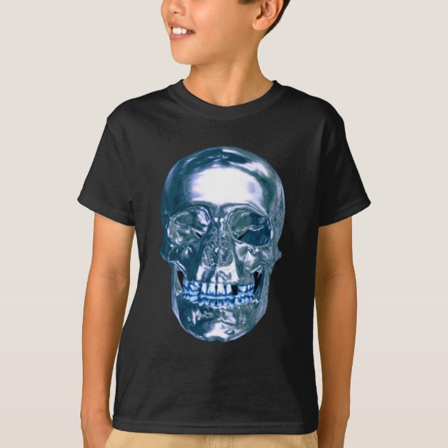Blue Chrome Skull Shirt (Front)