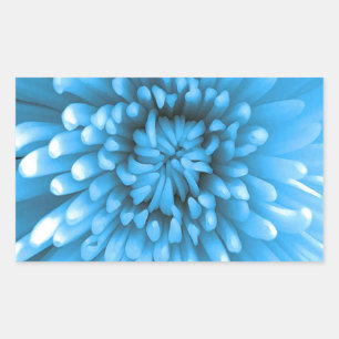 Blue Chrysanthemum Rectangular Sticker