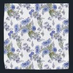 Blue chrysanthemums , watercolor bandana<br><div class="desc">Blue chrysanthemums ,  watercolor ,  watercolor flowers ,  flower pattern ,  pattern ,  fashionable ,  blue flowers ,  elegant ,  print</div>