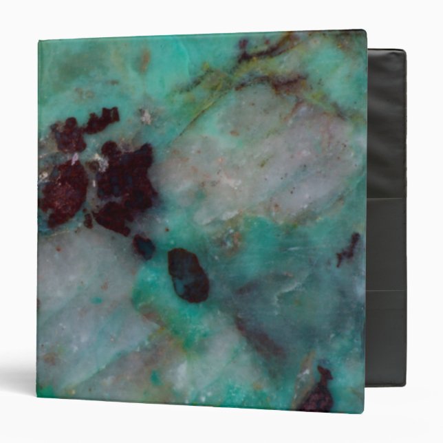 Blue Chrysocolla Jasper 3 Ring Binder (Front/Inside)