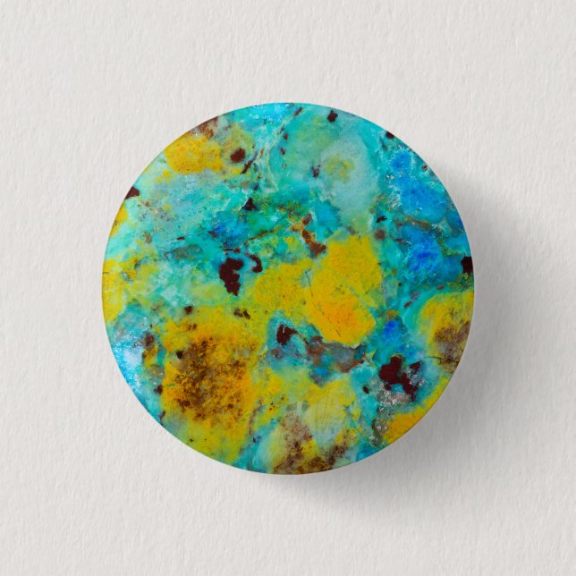 Blue Chrysocolla Jasper Button (Front)