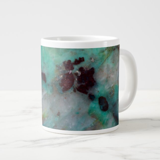 Blue Chrysocolla Jasper Giant Coffee Mug (Front Right)