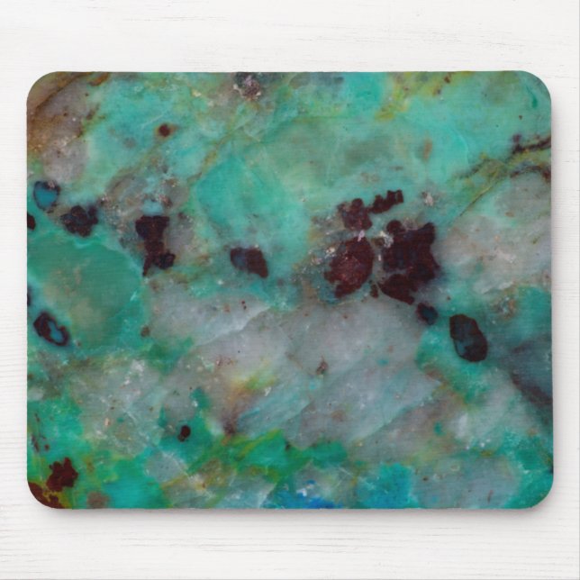 Blue Chrysocolla Jasper Mouse Pad (Front)