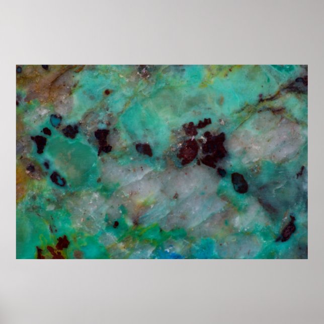 Blue Chrysocolla Jasper Poster (Front)