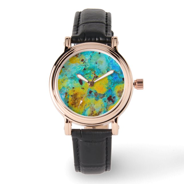Blue Chrysocolla Jasper Watch (Front)