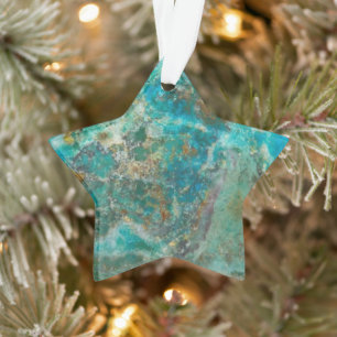 Blue Chrysocolla Mineral Stone Ornament