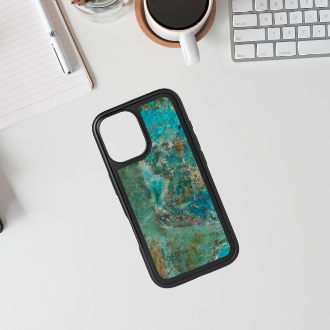 Blue Chrysocolla Mineral Stone Otterbox iPhone Case (In Situ)