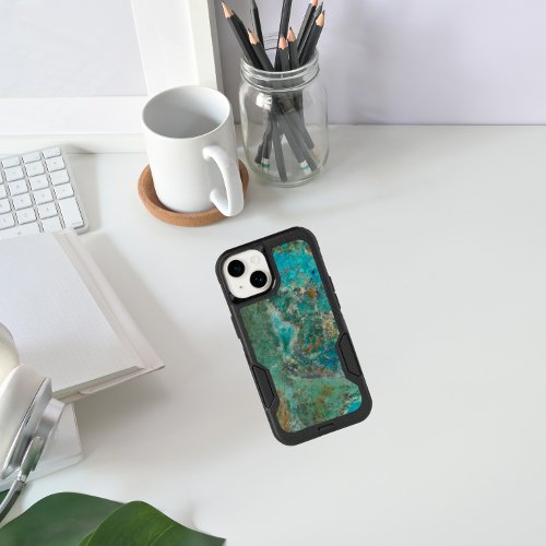 Blue Chrysocolla Mineral Stone iPhone 15 Case