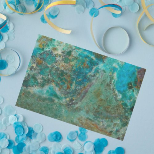 Blue Chrysocolla Mineral Stone Tissue Paper