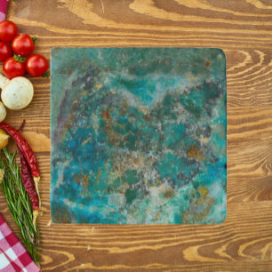 Blue Chrysocolla Mineral Stone Trivet