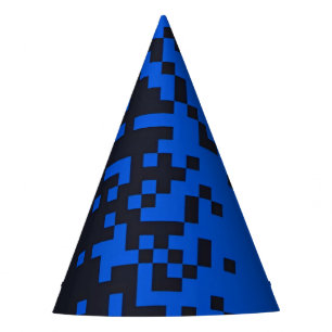 Blue Chunky Pixel Party Hat