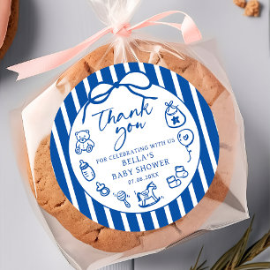 Blue Ciao Baby Italian Baby Shower Sticker