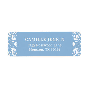Blue Cielito Lindo Address Label
