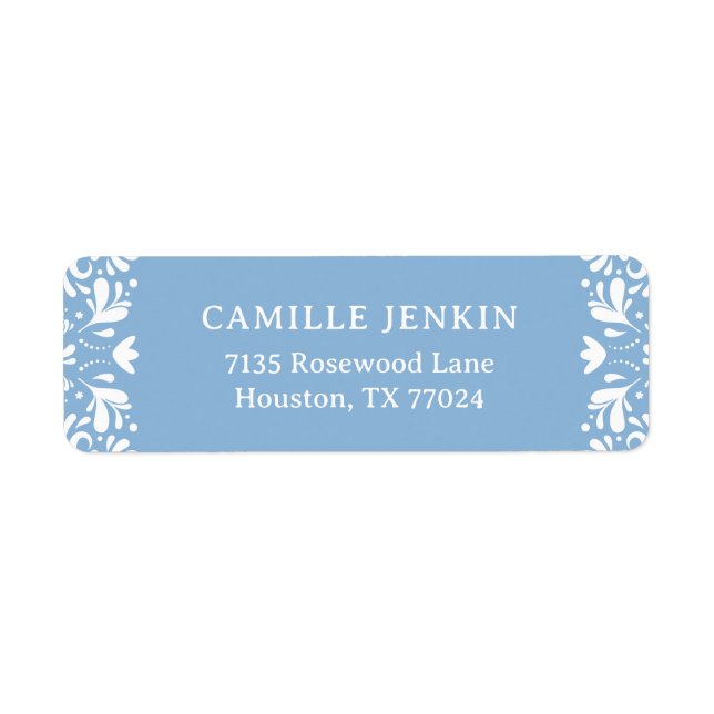 Blue Cielito Lindo Address Label (Front)