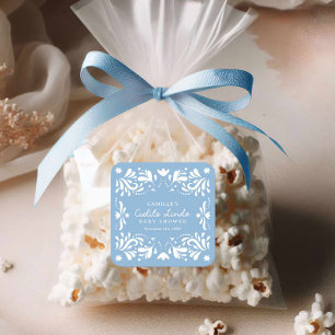 Blue Cielito Lindo Boy Baby Shower Square Sticker