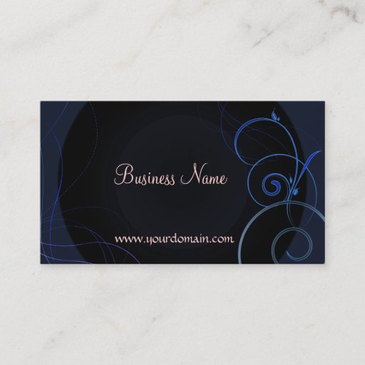 Customizable Blue Circle Business Cards