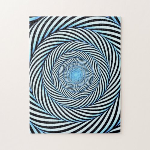 Blue Circle Challenging Optical Illusion Jigsaw Puzzle