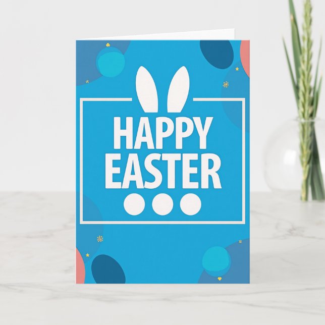 Blue Circle Easter Card (Front)