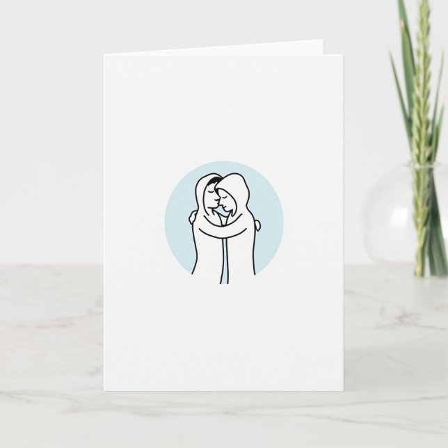 Blue Circle Embrace Card (Front)