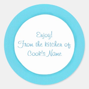 Blue Circle From The Kitchen Of Lid Stickers by Cherylsart at Zazzle