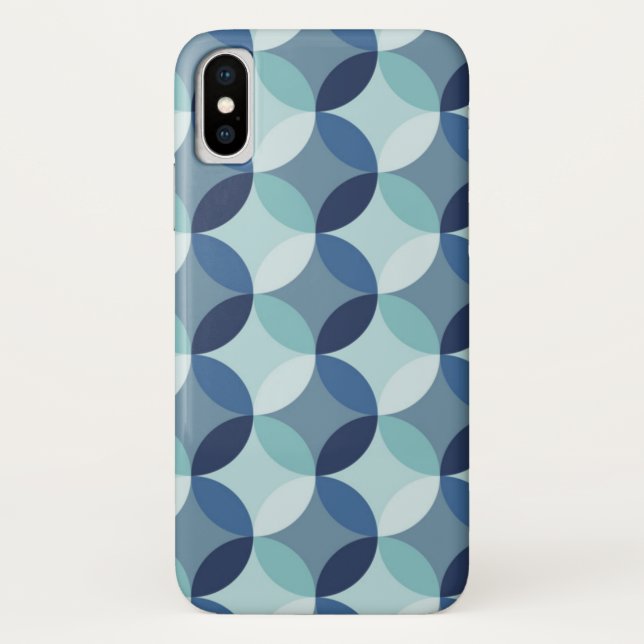 Blue Circle Pattern Case-Mate iPhone Case (Back)