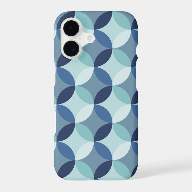 Blue Circle Pattern Iphone Case (Back)