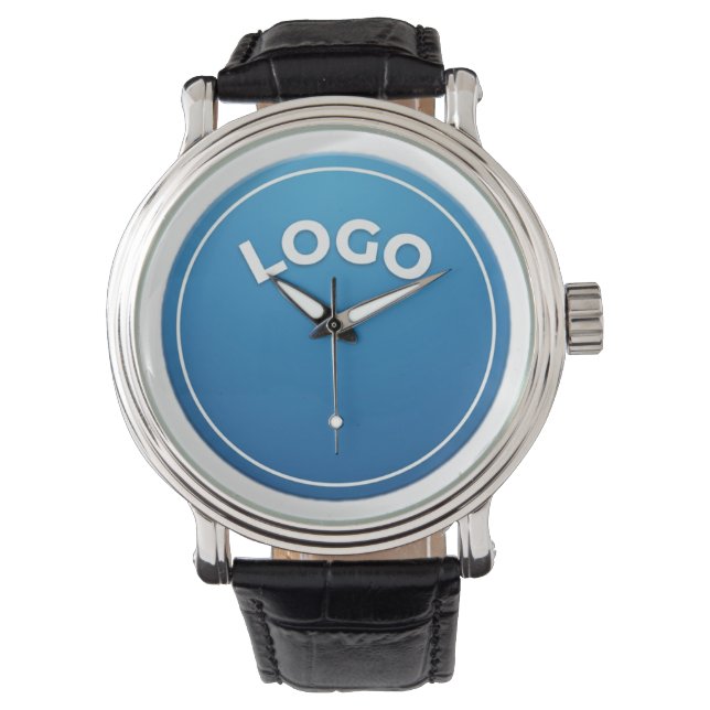 Blue circle, Round logo, Circular badge, Button de Watch (Front)