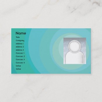 Blue Circle Shades - Business Business Card by ZazzleProfileCards at Zazzle