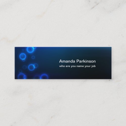 blue circle skinny business card