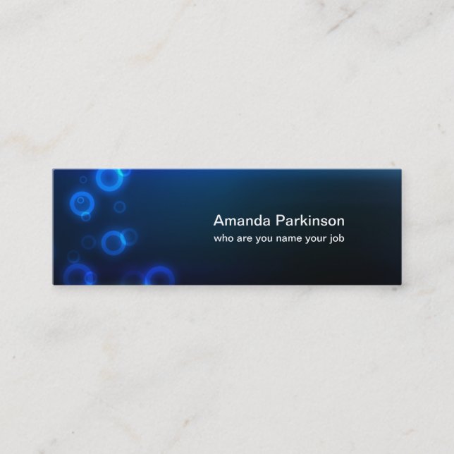 blue circle skinny business card (Front)
