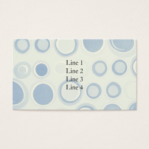 Customizable Blue Circles Business Card