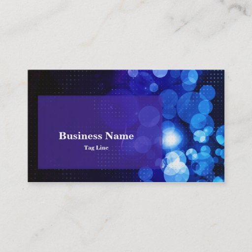 Customizable Blue Circles Background Busines Card Business Card