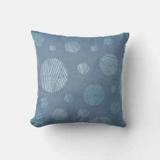 Blue Circles Background Pillow