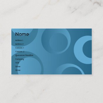 Blue Circles - Business Business Card by ZazzleProfileCards at Zazzle