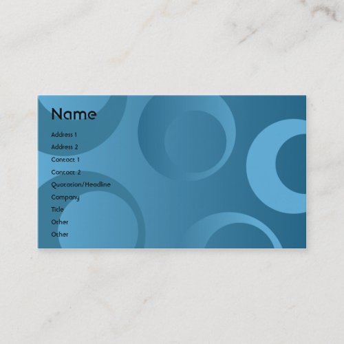 Blue Circles - Business Business Card Templates