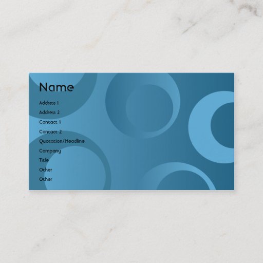 Customizable Blue Circles - Business Business Card Templates