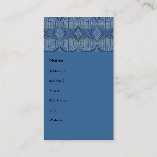 Customizable blue circles business card