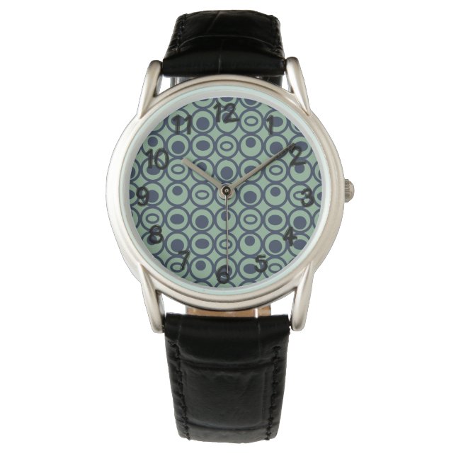 Blue Circles in Circles Watch (Front)