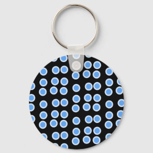 Blue Circles Keychain