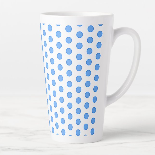Blue Circles Latte Mug (Right)