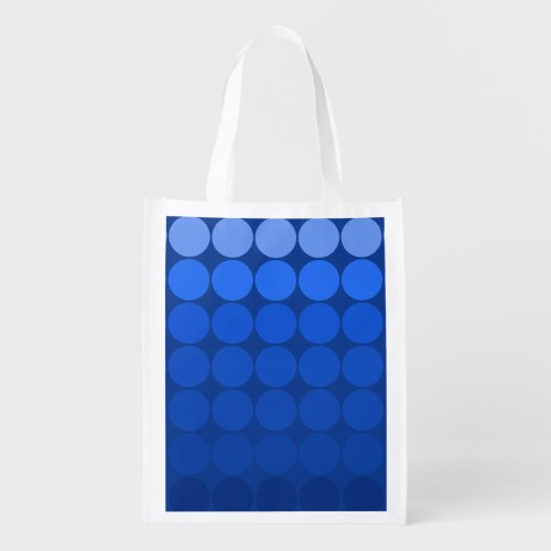 Blue Circles mod pop Reusable Grocery Bag