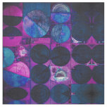 Blue Circles of 369 Abstract Fabric