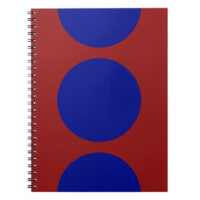 Blue Circles on Red Notebook (Front)