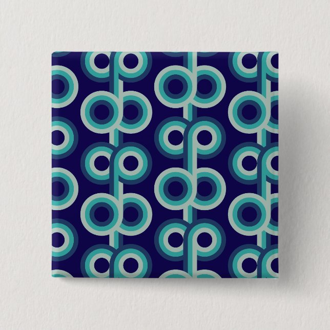 Blue circles pinback button (Front)