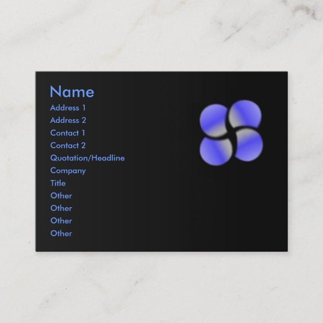 Blue Circles Profile Card (Front)